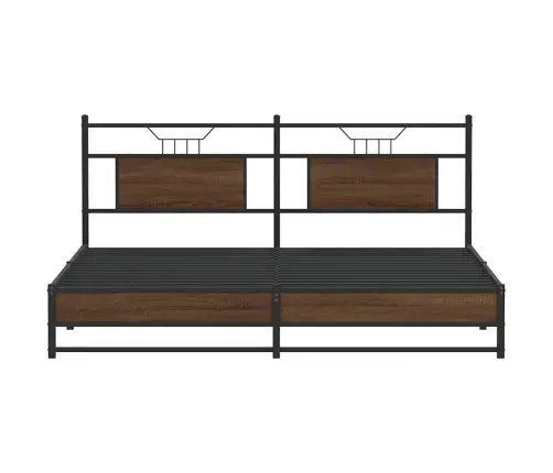 Gultas Rāmis Bez Matrača, Metāls, 180X200 Cm, Ozolkoka Krāsa Vidaxl