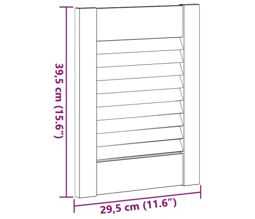 Skapja Durvis Žalūzijas Dizains 2 Gab Masīvkoka Priede Vidaxl