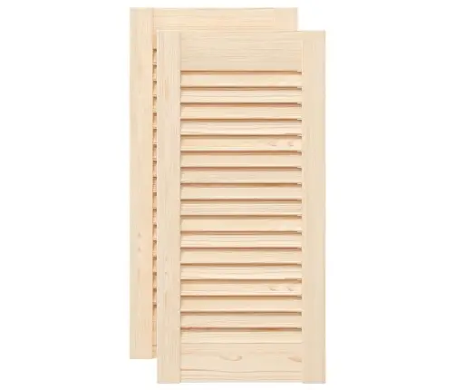 Kapiuksed Võredega Disain 2 Tk 61,5X29,5 Cm Täispuidust Mänd