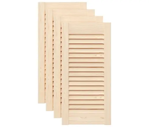 Skapja Durvis, Žalūziju Dizains, 4 Gab., 61,5X29,5 Cm, Priede Vidaxl