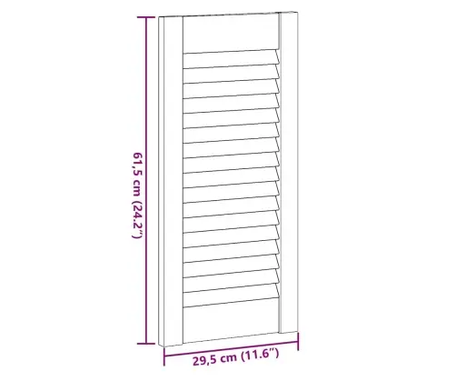 Skapja Durvis, Žalūziju Dizains, 4 Gab., 61,5X29,5 Cm, Priede Vidaxl