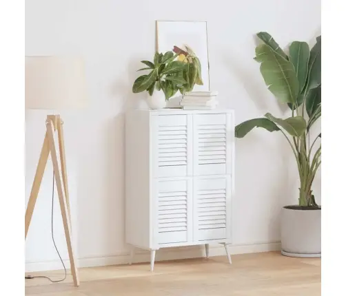 Skapja Durvis, Žalūziju Dizains, 4 Gab., Balts, 39,5X29,5 Cm Vidaxl