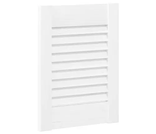 Skapja Durvis, Žalūziju Dizains, 4 Gab., Balts, 39,5X29,5 Cm Vidaxl
