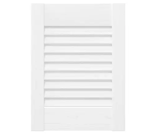 Skapja Durvis, Žalūziju Dizains, 4 Gab., Balts, 39,5X29,5 Cm Vidaxl