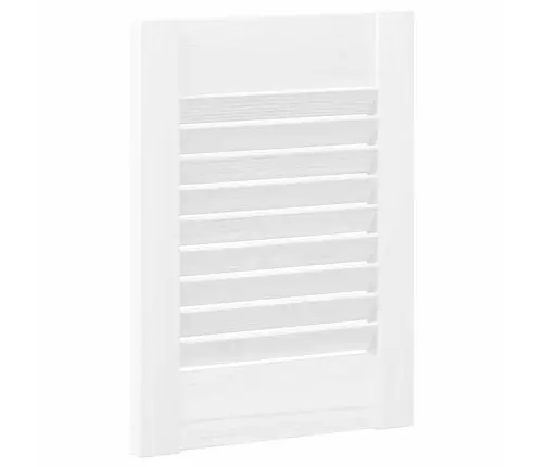 Skapja Durvis, Žalūziju Dizains, 4 Gab., Balts, 39,5X29,5 Cm Vidaxl