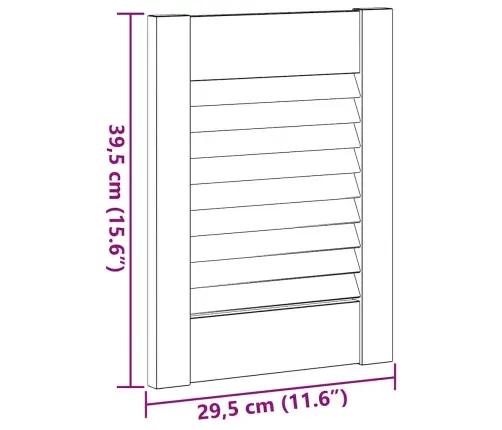 Skapja Durvis, Žalūziju Dizains, 4 Gab., Balts, 39,5X29,5 Cm Vidaxl
