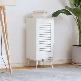 Skapja Durvis, Žalūziju Dizains, Balts, 61,5X29,5 Cm Vidaxl