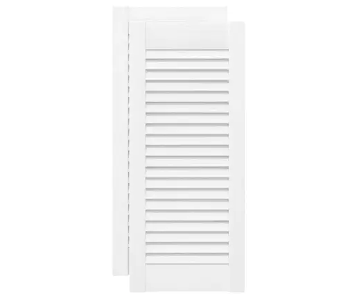 Skapja Durvis, Žalūziju Dizains, 2 Gab., Balts, 69X29,5 Cm Vidaxl