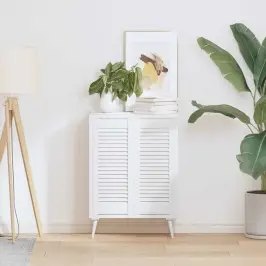 Skapja Durvis, Žalūziju Dizains, 2 Gab., Balts, 69X29,5 Cm Vidaxl