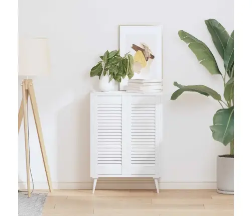 Skapja Durvis, Žalūziju Dizains, 2 Gab., Balts, 69X29,5 Cm Vidaxl
