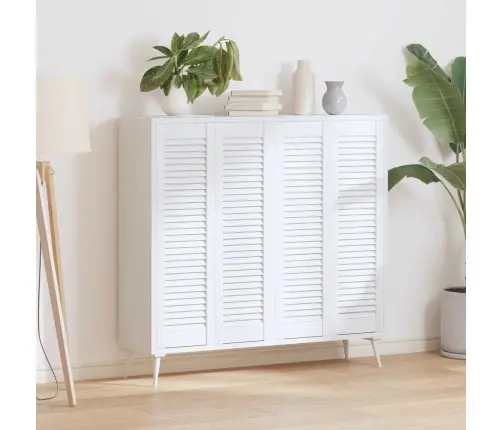 Kapiuksed Louvred Design 4 Tk Valge 99X29,5 Cm