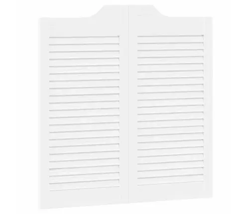 Varstomos Durys Su Žaliuzėmis, 1 Pora, Balta 80X80 Cm