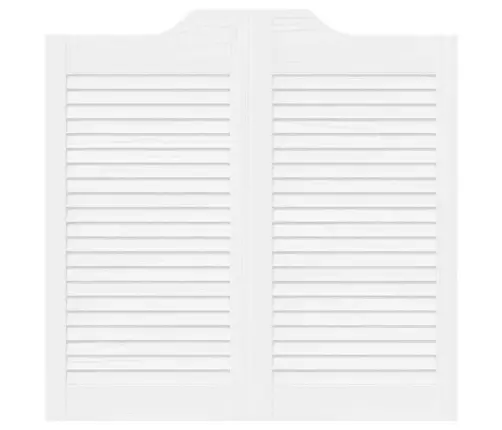 Varstomos Durys Su Žaliuzėmis, 1 Pora, Balta 80X80 Cm