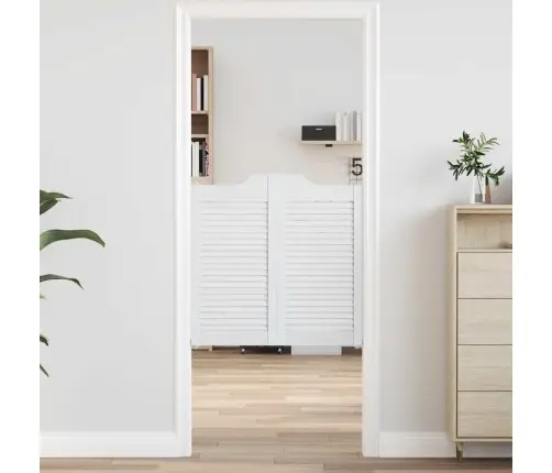 Varstomos Durys Su Žaliuzėmis, 1 Pora, Balta 80X80 Cm