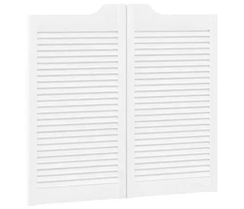 Varstomos Durys Su Žaliuzėmis Design 1-Pair White 90X80 Cm