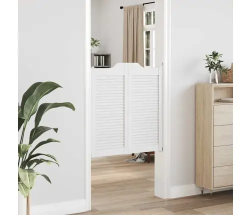 Varstomos Durys Su Žaliuzėmis Design 1-Pair White 90X80 Cm