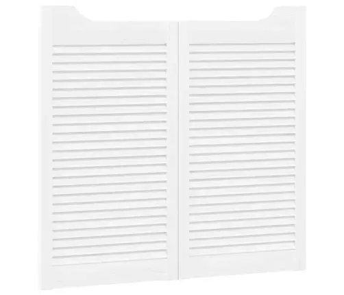 Varstomos Durys Su Žaliuzėmis Design 1-Pair White 90X80 Cm