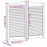 Varstomos Durys Su Žaliuzėmis Design 1-Pair White 90X80 Cm