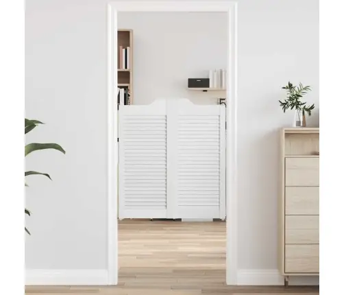 Varstomos Durys Su Žaliuzėmis Design 1-Pair White 90X80 Cm