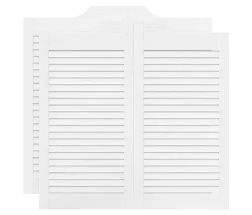 Veramas Durvis, Žalūziju Dizains, 2 Gab., Balti, 90X80 Cm Vidaxl