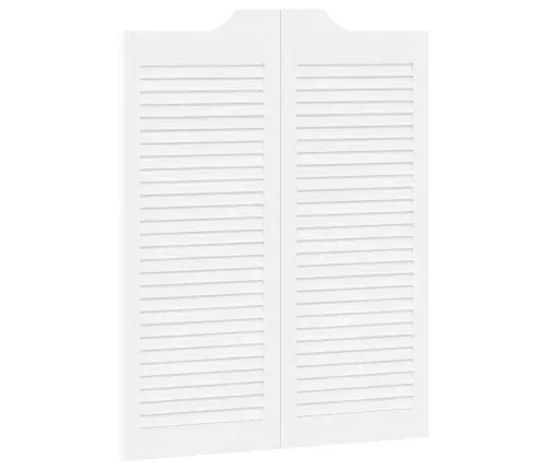 Varstomos Durys Su Žaliuzėmis, 1 Pora, Balta 100X80 Cm