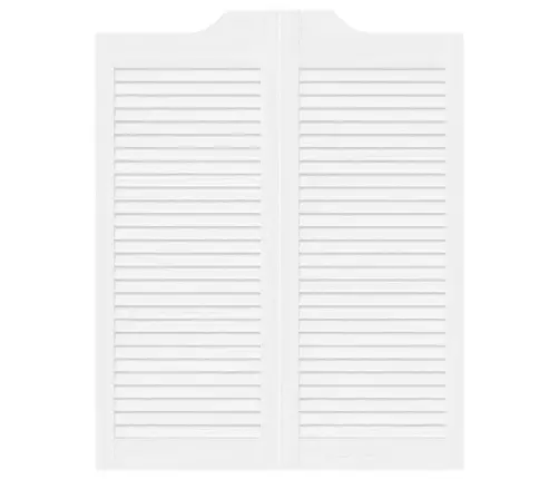 Varstomos Durys Su Žaliuzėmis, 1 Pora, Balta 100X80 Cm