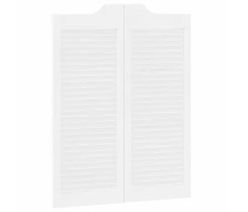 Varstomos Durys Su Žaliuzėmis, 1 Pora, Balta 100X80 Cm