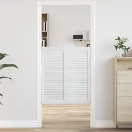 Varstomos Durys Su Žaliuzėmis, 1 Pora, Balta 100X80 Cm
