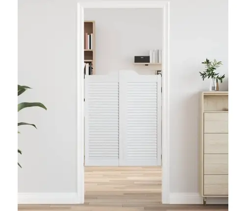 Varstomos Durys Su Žaliuzėmis, 1 Pora, Balta 100X80 Cm