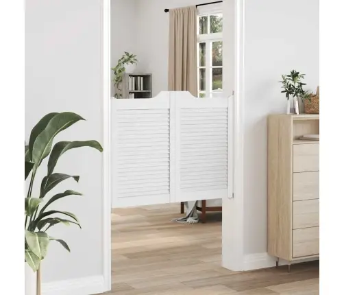 Varstomos Durys Su Žaliuzėmis, 1 Pora Balta 80X100 Cm