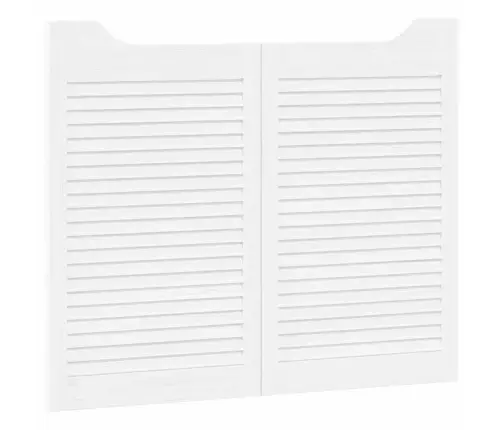 Varstomos Durys Su Žaliuzėmis, 1 Pora Balta 80X100 Cm