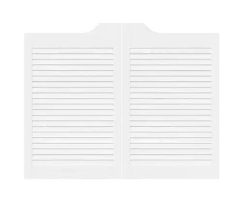 Varstomos Durys Su Žaliuzėmis, 1 Pora Balta 80X100 Cm