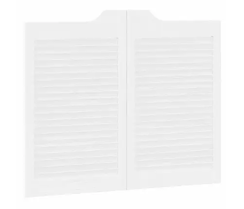 Varstomos Durys Su Žaliuzėmis, 1 Pora Balta 80X100 Cm