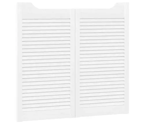 Varstomos Durys Su Žaliuzėmis, 1 Pora, Balta 90X100 Cm