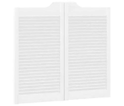 Varstomos Durys Su Žaliuzėmis, 1 Pora, Balta 90X100 Cm