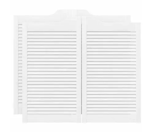 Veramas Durvis, Žalūziju Dizains, 2 Gab., Balti, 90X100 Cm Vidaxl