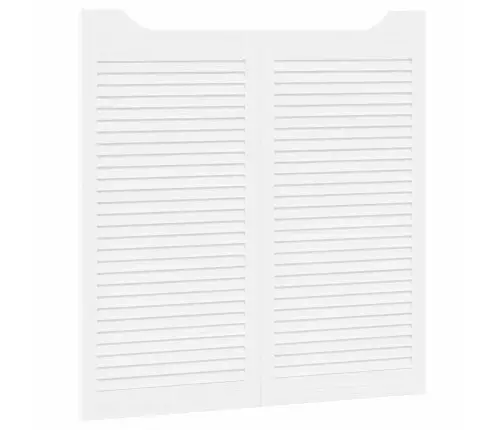 Varstomos Durys Su Žaliuzėmis, 1 Pora Balta 100X100 Cm