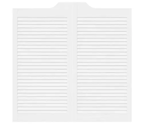 Varstomos Durys Su Žaliuzėmis, 1 Pora Balta 100X100 Cm