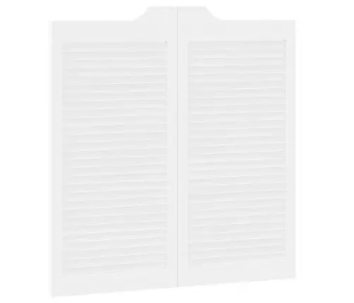 Varstomos Durys Su Žaliuzėmis, 1 Pora Balta 100X100 Cm