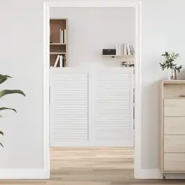Varstomos Durys Su Žaliuzėmis, 1 Pora Balta 100X100 Cm