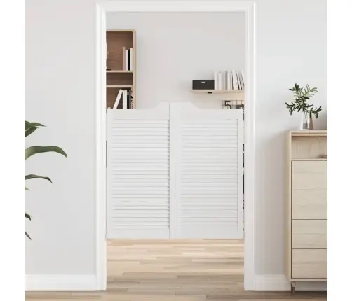 Varstomos Durys Su Žaliuzėmis, 1 Pora Balta 100X100 Cm