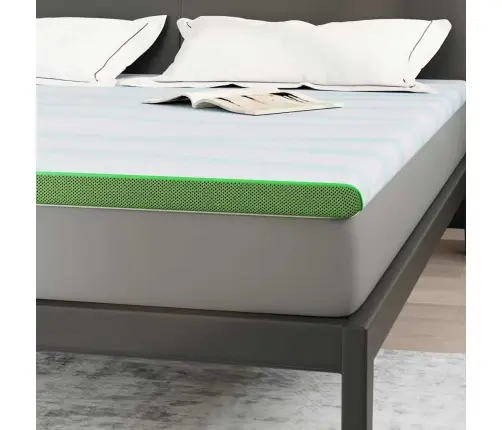 Čiužinio Pagalvėlės Balta Ir Žalia 200 X 200 Cm Čiužinio Pagalvėlės Balta Ir Žalia 200 X 200 Cm