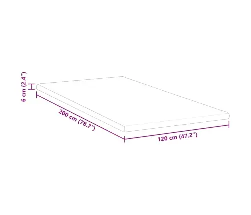 Matracīši Balts 120 X 200 Cm 100% Poliestera Žakarda Audums Vidaxl