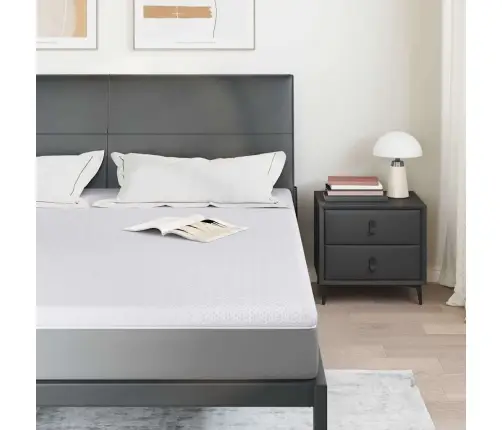 Matracīši Balts 200 X 200 Cm 100% Poliestera Žakarda Audums Vidaxl