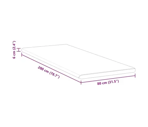 Madratsi Padjad Valge 80 X 200 Cm 100% Polüestrist Žakaarkangas