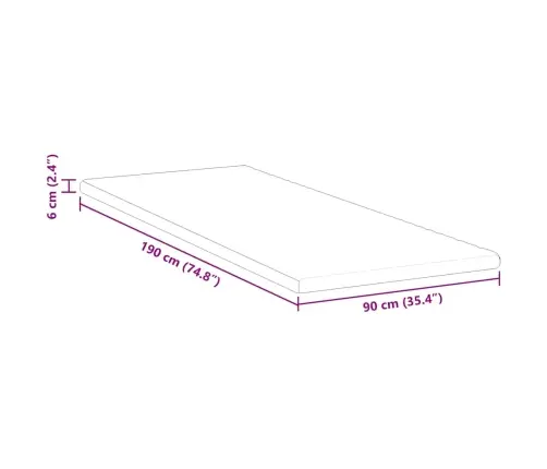 Madratsi Padjad Valge 90 X 190 Cm 100% Polüestrist Žakaarkangas