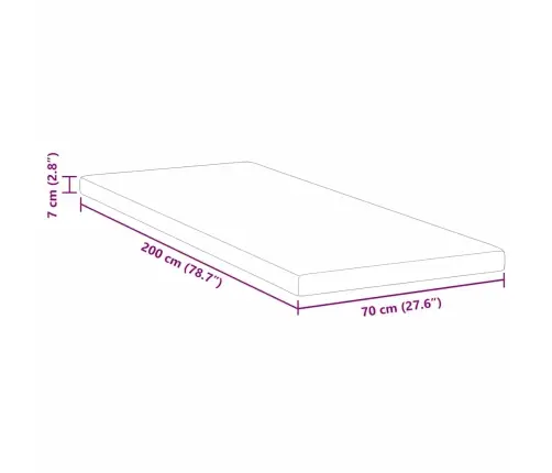 Madratsi Padjad Valge 70 X 200 Cm 100% Polüestrist Žakaarkangas