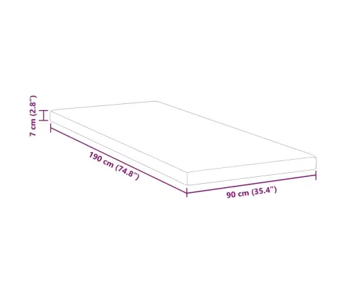 Madratsi Padjad Valge 90 X 190 Cm 100% Polüestrist Žakaarkangas