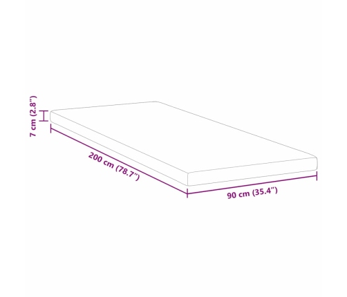Madratsi Padjad Valge 90 X 200 Cm 100% Polüestrist Žakaarkangas