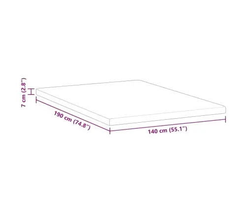 Matracīši Balts 140 X 190 Cm 100% Poliestera Žakarda Audums Vidaxl
